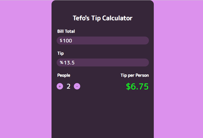 Tip Calculator